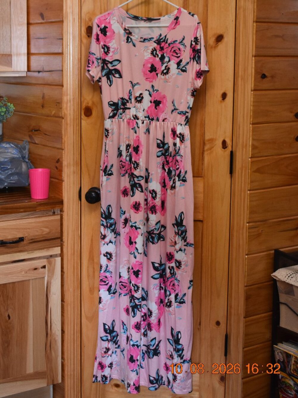 Two women's short sleeve maxi dresses
